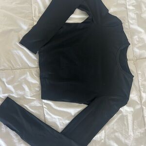 Classic Black Long Sleeve Women's Top